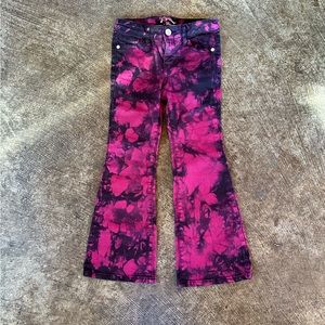 Girls size 6 tie-dye flare jeans.